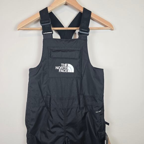 The North Face Teen Freedom Bib Size S/7-8 Snow Pants Winter Black Insulated - Picture 2 of 5
